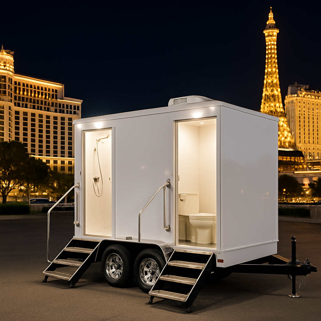 Shower trailer supporting Lake Mead event